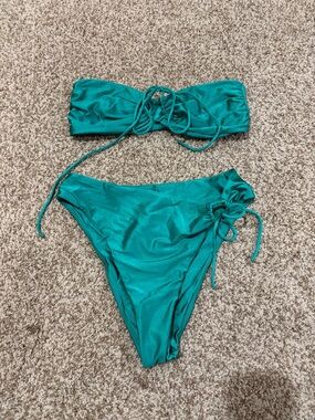 Lovewave Emerald Green Bandeau Bikini Set